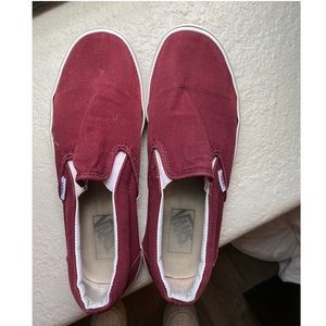 Maroon/red Vans size 9.5